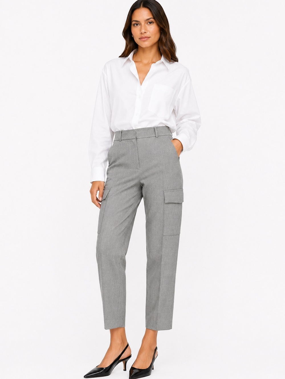 Mango Cargo Suit Pants with side pockets size 1